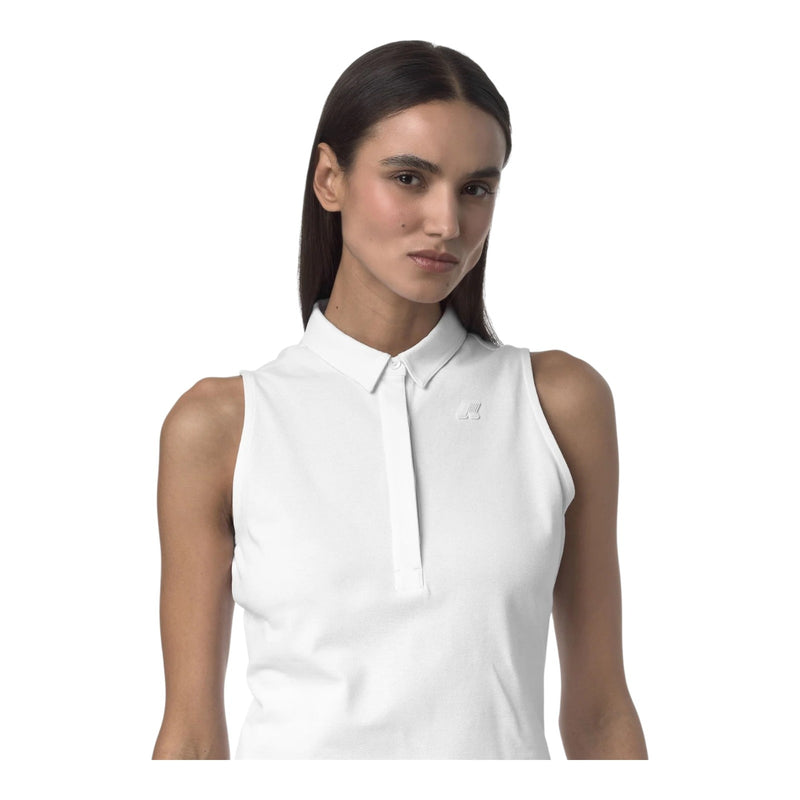 Polo Donna K-Way - Adour Pique - Bianco