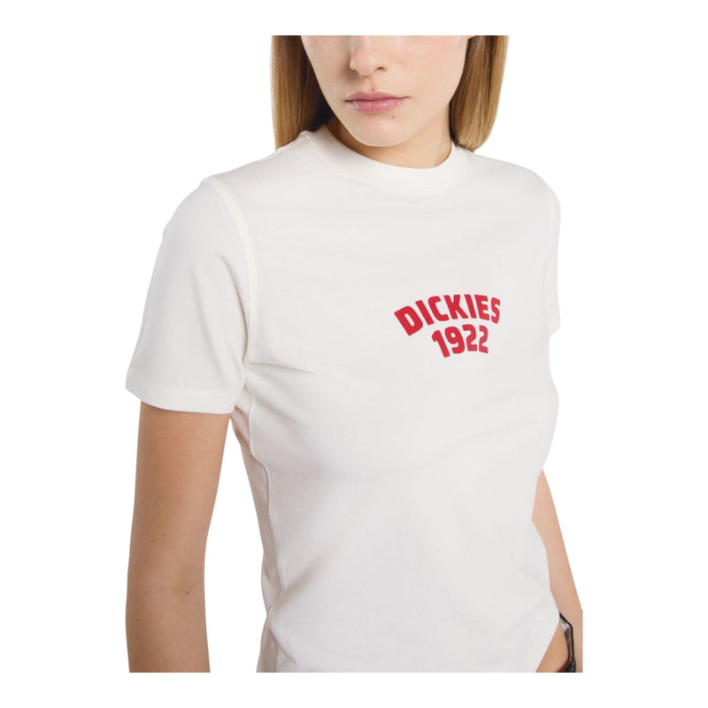 T-shirt Donna Dickies - Center Logo Ss Tee W - Bianco