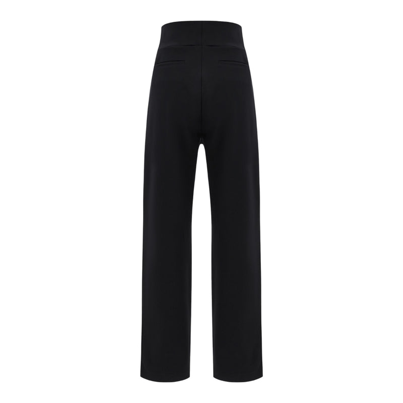 Pantaloni Donna MACRON CLUB HOUSE - Mch Fcf Wmn Luna Milo Long Pant Baln Blk - Nero