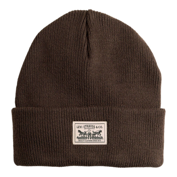 Baschi e berretti Uomo Levi's - Backpatch Beanie Bracken - Marrone