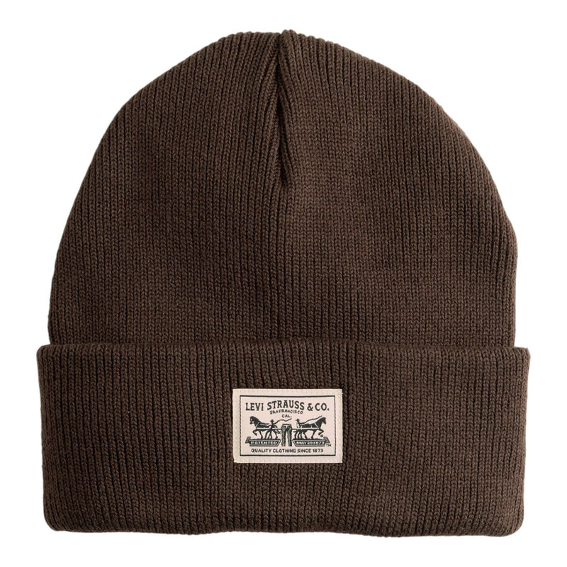 Baschi e berretti Uomo Levi's - Backpatch Beanie Bracken - Marrone