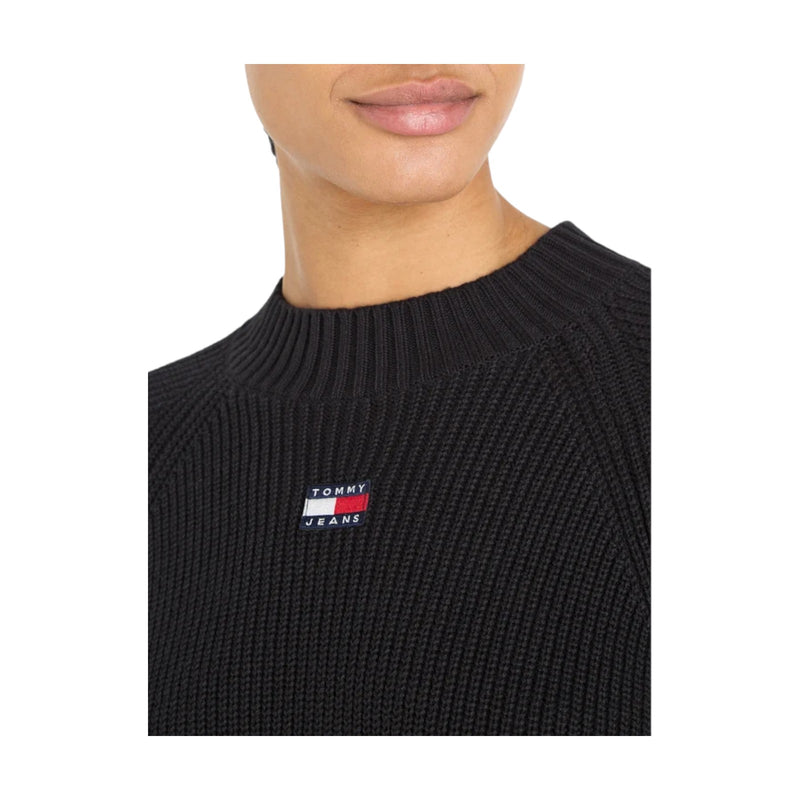 Maglie Donna Tommy Hilfiger - Tjw Badge Mockneck Sweater - Nero