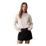 Maglioni Donna Calvin Klein - Monogram Embro Crewneck Sweater - Grigio