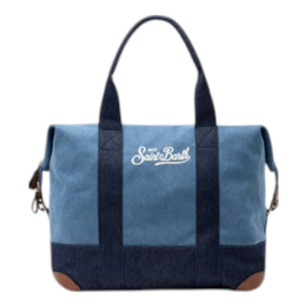 Borse a spalla Uomo Mc2 Saint Barth - Travel Bag - Denim Emb - Blu
