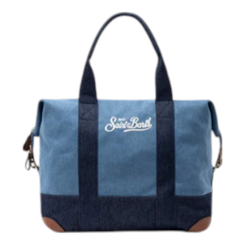 Borse a spalla Uomo Mc2 Saint Barth - Travel Bag - Denim Emb - Blu