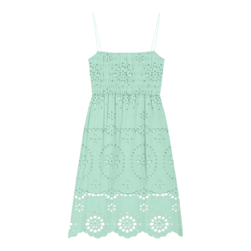 Vestiti casual Donna Mc2 Saint Barth - Hawa Woman Flounced Short Dress - Menta