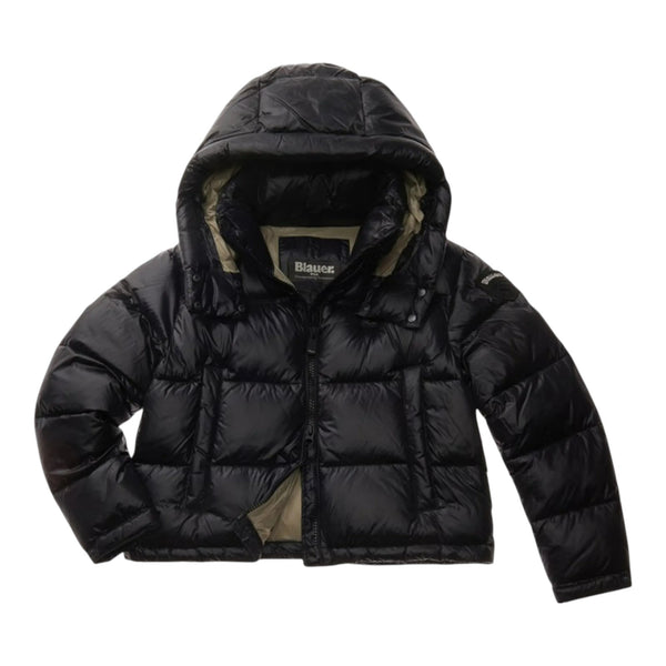 Piumini Donna Blauer - Gloria Giubbini Corti Imbottito Ovatta - Nero