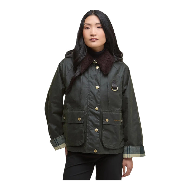 Giubbini Donna Barbour - Reighton Wax - Verde