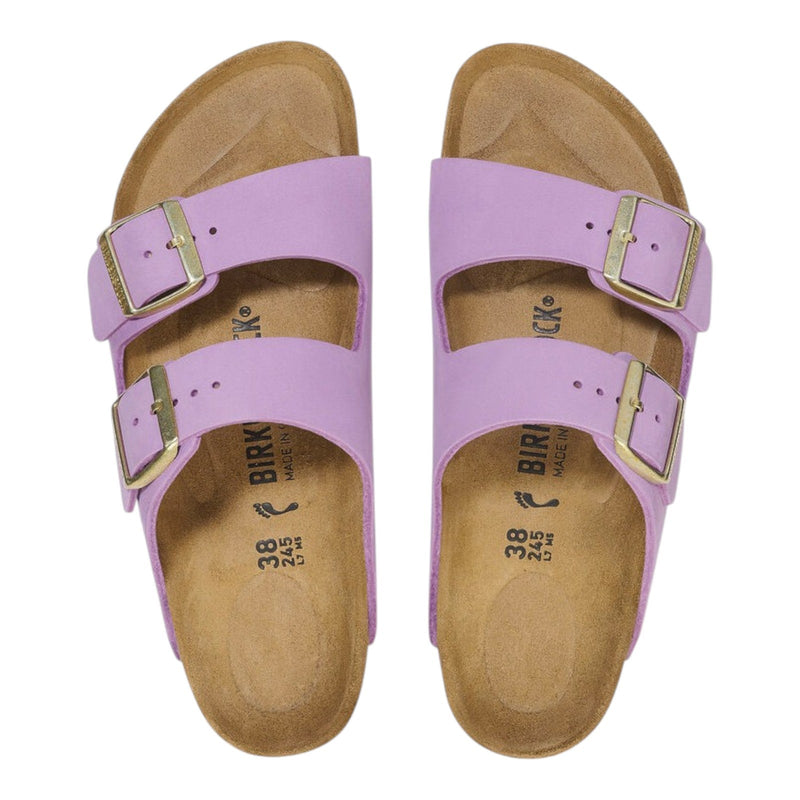 Sandali Donna Birkenstock - Arizona Crocus Nubuck Leather - Lilla