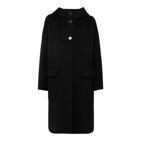 Cappotti Donna Alpha Studio - Parka Coat Panno Double - Nero