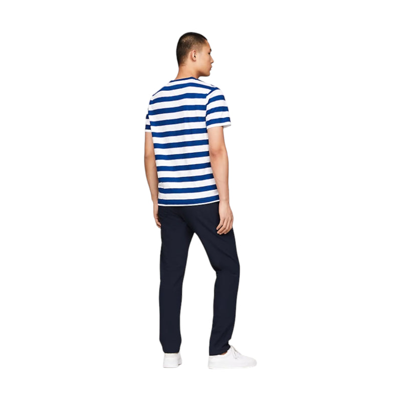 T-shirt Uomo Tommy Hilfiger - Slub Cotton Stripe Tee - Blu