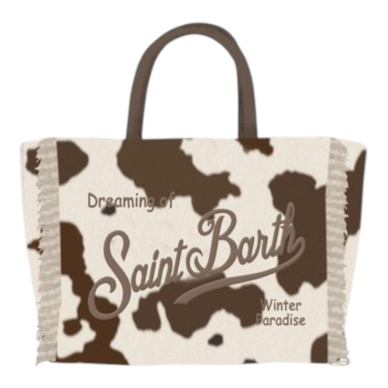 Pochette e Clutch Donna Mc2 Saint Barth - Colette Felt Hand Bag With Strap - Marrone