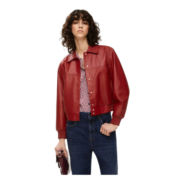 Giacche Donna iBlues - Sbarra Giacca In Pelle - Rosso