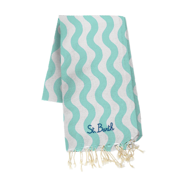 Teli mare Unisex Mc2 Saint Barth - Foutas J N Jacquard Beach Towel With Fringe - Multicolore