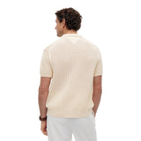 Polo Uomo Tommy Hilfiger - Open Knit Ss Polo - Beige