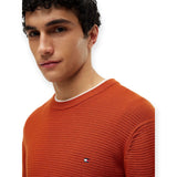 Maglioni Uomo Tommy Hilfiger - Seasonal Structure Crew Neck - Ruggine