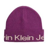 Berretti in maglia Donna Calvin Klein - Logo Beanie - Bordeaux