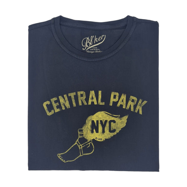 T-shirt Uomo Bl'ker - Blker T-Shirt Grafica Mc Jersey 180G Central Park - Blu