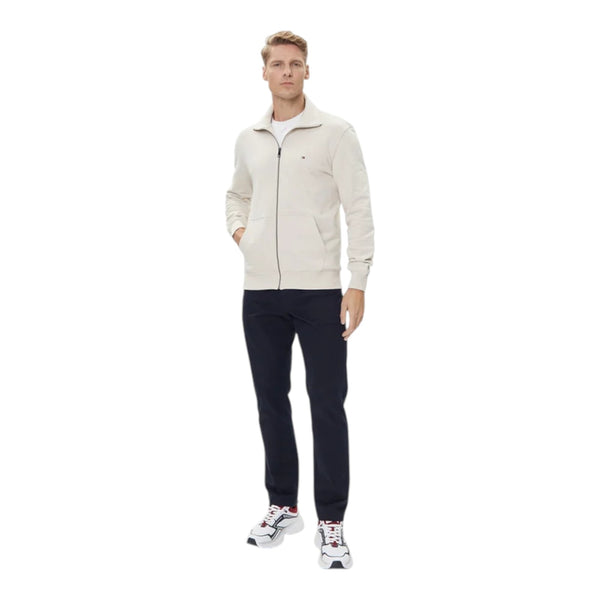 Felpe senza cappuccio Uomo Tommy Hilfiger - Essential Terry Zt Stand Collar - Panna