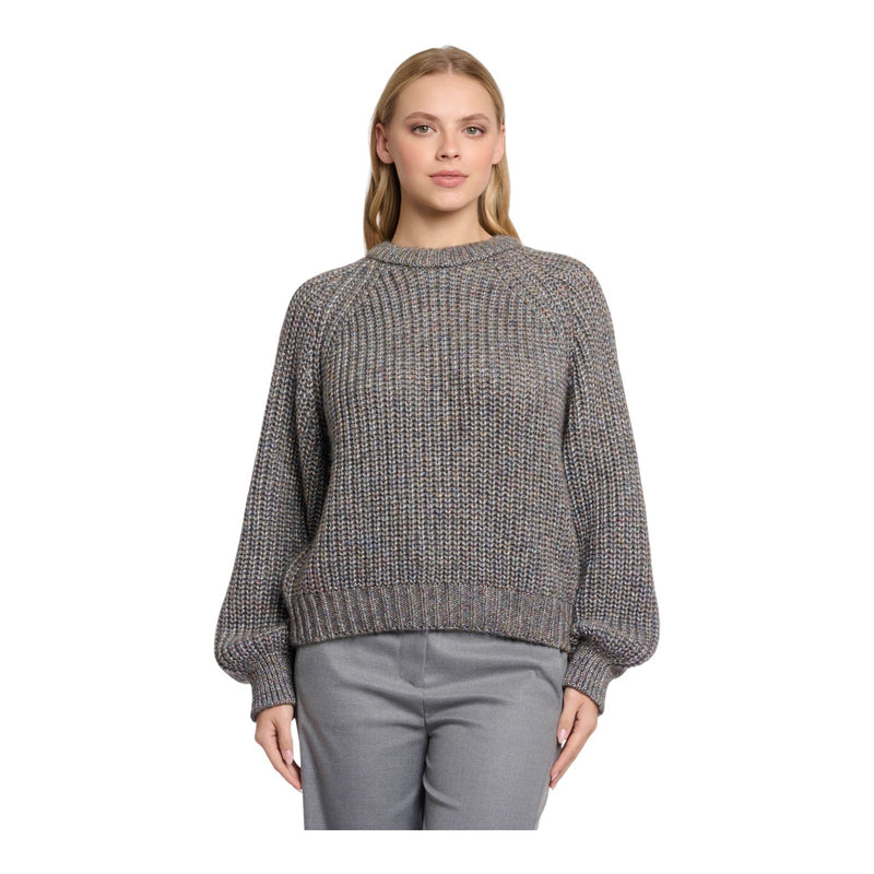 Maglioni Donna RINO & PELLE - Mixed knitted sweater - Grigio