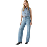 Jeans Donna Levi's - Ribcage Wide Leg - Celeste