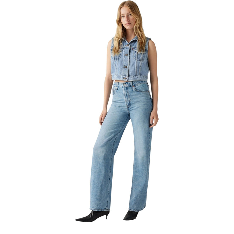 Jeans Donna Levi's - Ribcage Wide Leg - Celeste