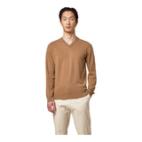 Maglioni Uomo Alpha Studio - Scollo V M/L Contrasti Basic Geelong - Beige