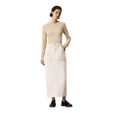 Gonne casual Donna Calvin Klein - Maxi Skirt Cargo Pockets - Bianco