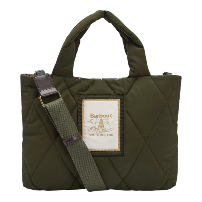 Borse a spalla Donna Barbour - Mariah Mini Quilted Tote Bag - Verde