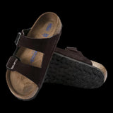 Sandali Unisex Birkenstock - Arizona Suede Leather - Marrone