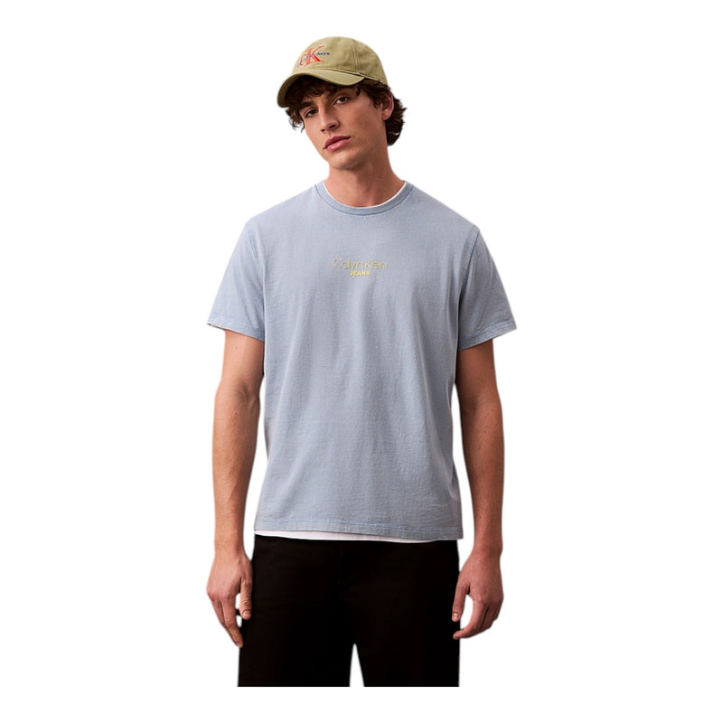 T-shirt Uomo Calvin Klein - Ss Acid Wash 20S Cn Tee - Blu