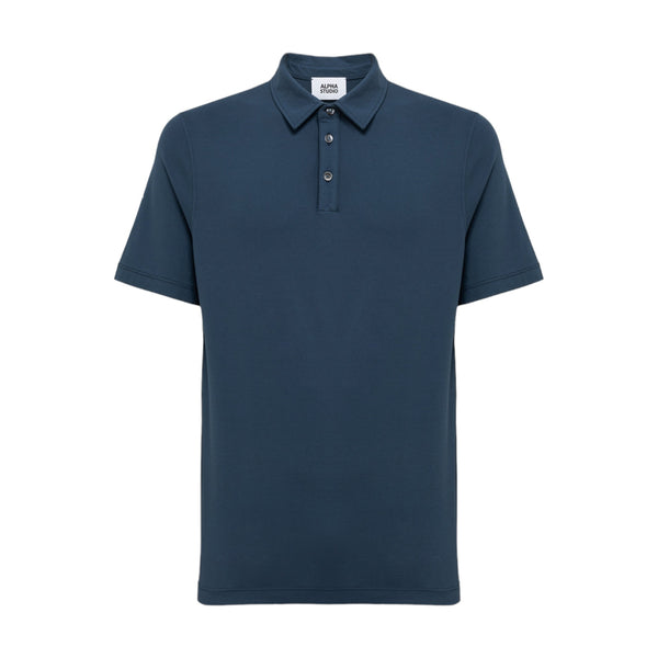 Polo Uomo Alpha Studio - Polo Camicia M/M Ice Cotton - Denim