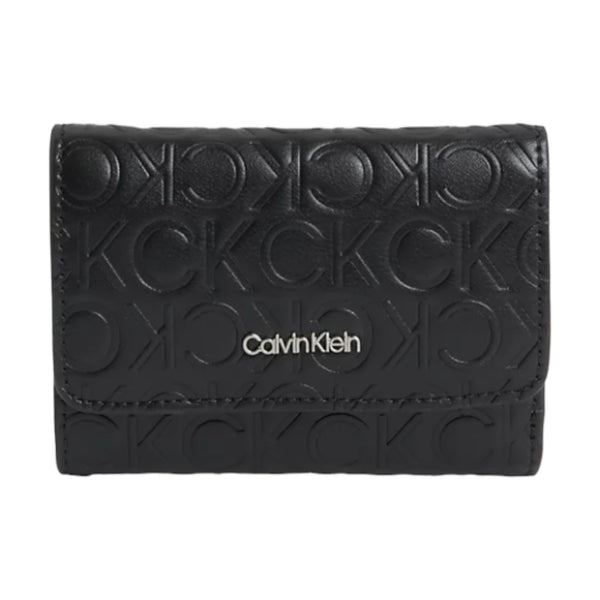 Portafogli Donna Calvin Klein - Ck Must Trifold Sm Emb - Nero