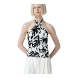 Canotte e top Donna Surkana - Top scollo halter - Nero