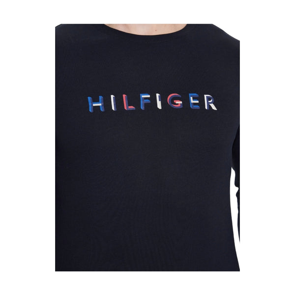 T-shirt Uomo Tommy Hilfiger - Rwb Hilfiger Ls Tee - Blu