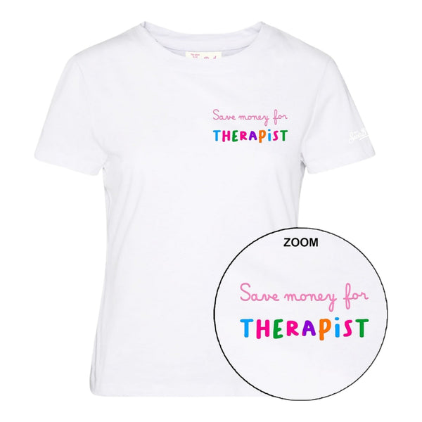T-shirt Donna Mc2 Saint Barth - Emilie Cotton Crew Neck T-Shirt - Bianco
