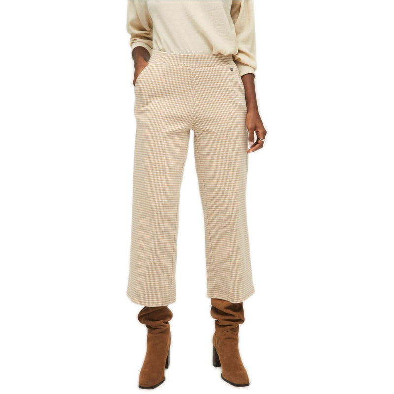 Pantaloni Donna Surkana - Pantaloni Larghi Crop - Beige