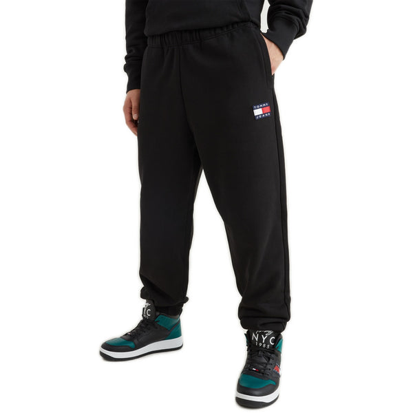 Pantaloni sportivi Uomo Tommy Hilfiger - Tjm Tommy Badge Sweatpant Loose - Nero