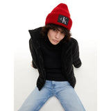 Baschi e berretti Donna Calvin Klein - Monologo Patch Beanie - Rosso