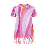 Abiti casual Bambina Mc2 Saint Barth - Abbey Dress With Fringe - Multicolore