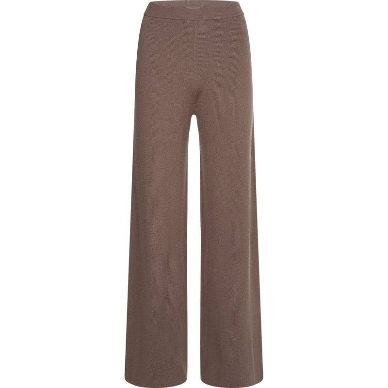 Pantaloni Donna Calvin Klein - Rib Wide Leg Pant - Marrone