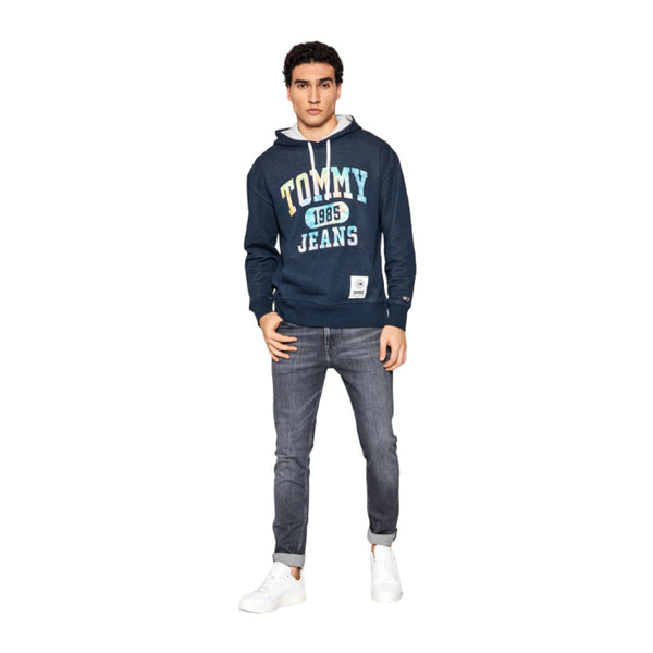 Felpe con cappuccio Uomo Tommy Hilfiger - Tjm College Tie Dye Hoodie Garzata - Blu