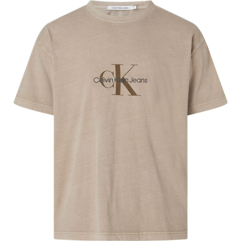 T-shirt Uomo Calvin Klein - Monologo Mineral Dye - Marrone