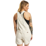 Salopette Donna Dickies - Dickies Duck Canvas Short Bib W Sw Cloud - Bianco