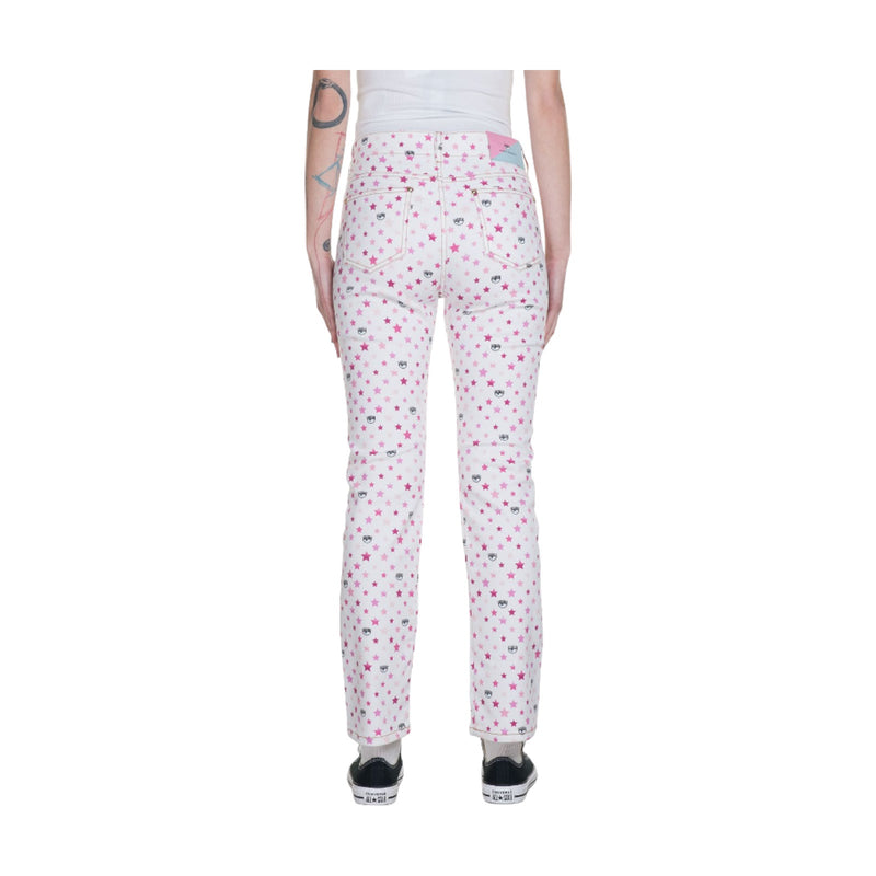 Jeans Donna Chiara Ferragni - Jeans Regular Multicolor - Bianco