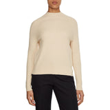 Maglioni Donna Calvin Klein - Rib Mock Neck Sweater - Beige