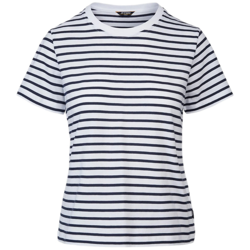 T-shirt Donna K-Way - Amalia Stripes - Blu