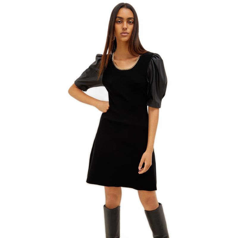 Vestiti casual Donna Liu Jo - Ecs Abito Maglia M/C - Nero