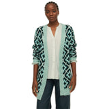 Cardigan Donna Surkana - Cardigan Jacquard - Verde