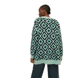 Cardigan Donna Surkana - Cardigan Jacquard - Verde